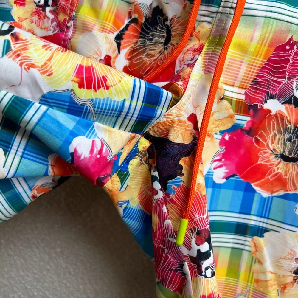 Robert Graham Men’s Swim Trunks Floral Patches Classic Fit Bathing‎ Suit Size 44